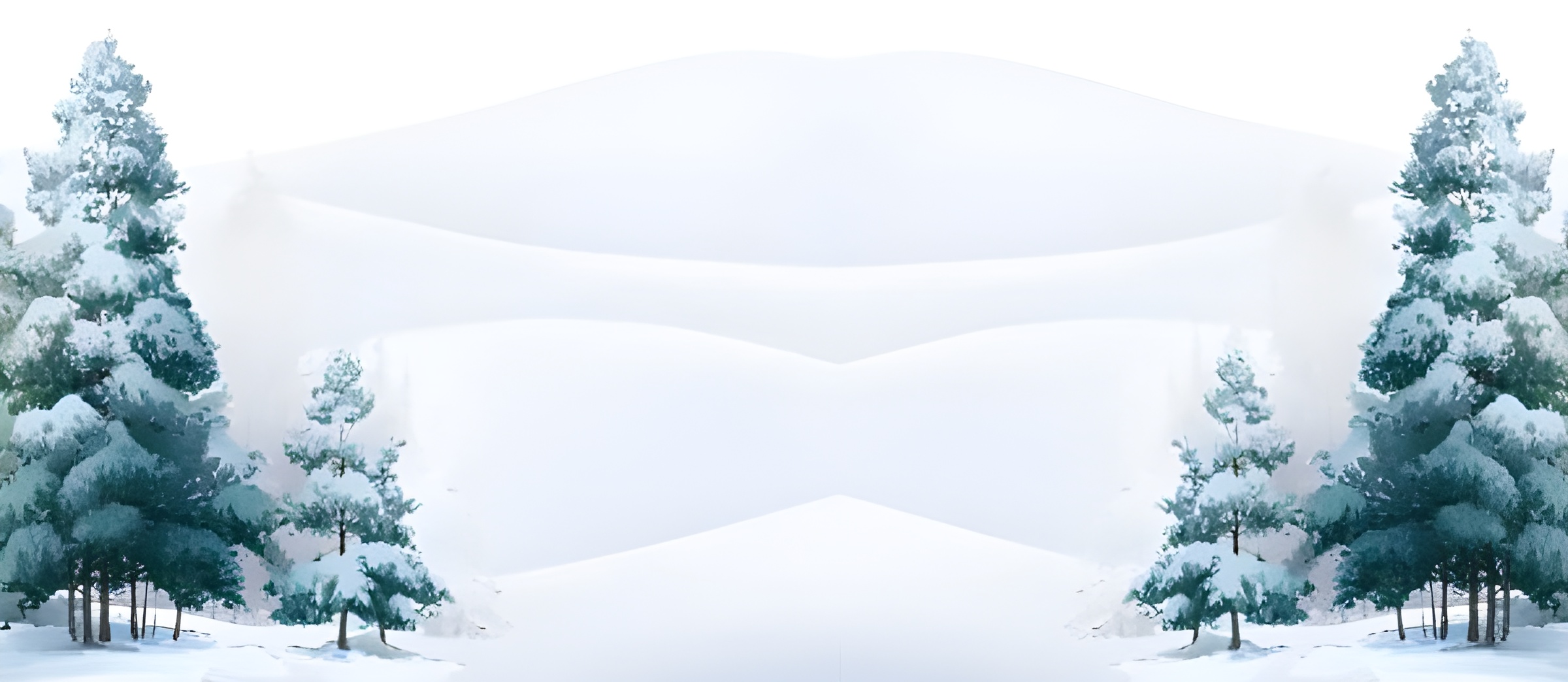 xmas_bottom Tannenbäume im Schnee